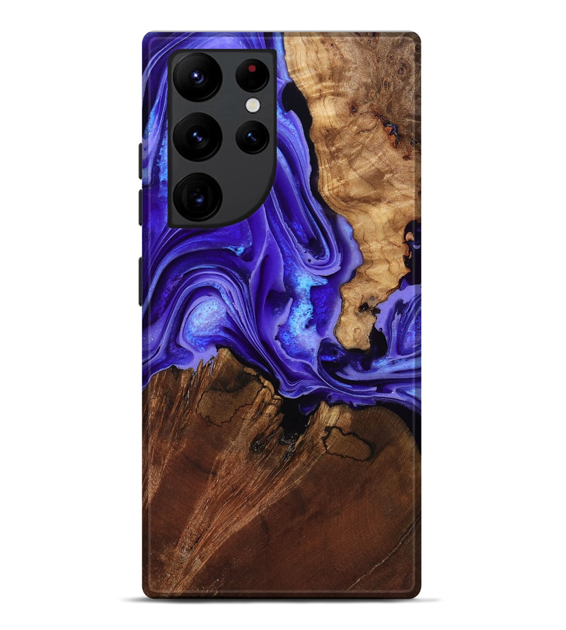 Galaxy S22 Ultra Wood Live Edge Phone Case - Nyomi (Purple, 801746)