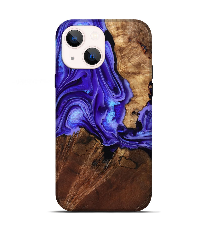iPhone 13 Wood Live Edge Phone Case - Nyomi (Purple, 801746)