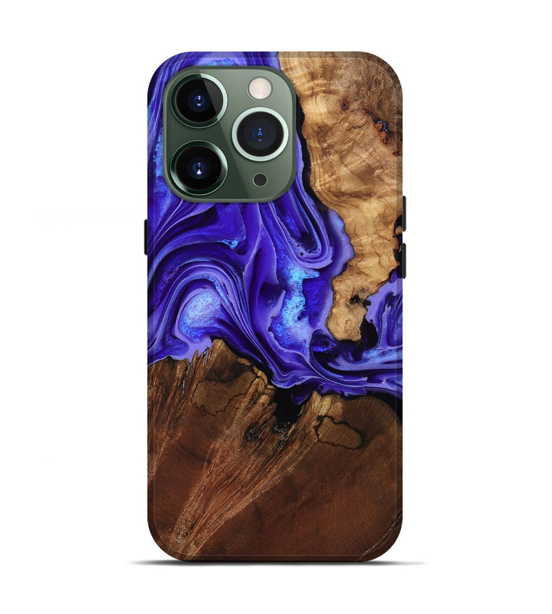 iPhone 13 Pro Wood Live Edge Phone Case - Nyomi (Purple, 801746)
