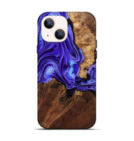 iPhone 14 Wood Live Edge Phone Case - Nyomi (Purple, 801746)