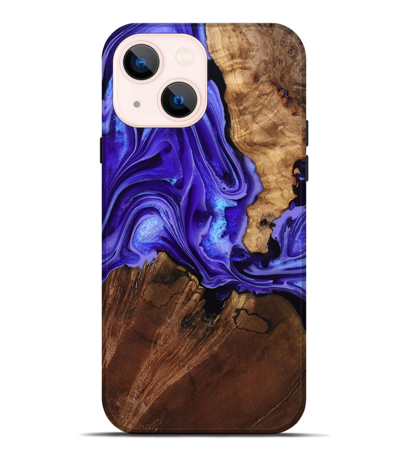 iPhone 14 Plus Wood Live Edge Phone Case - Nyomi (Purple, 801746)