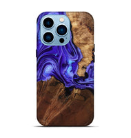 iPhone 14 Pro Wood Live Edge Phone Case - Nyomi (Purple, 801746)