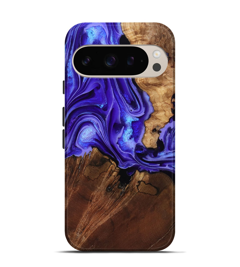 Pixel 9 Pro Wood Live Edge Phone Case - Nyomi (Purple, 801746)