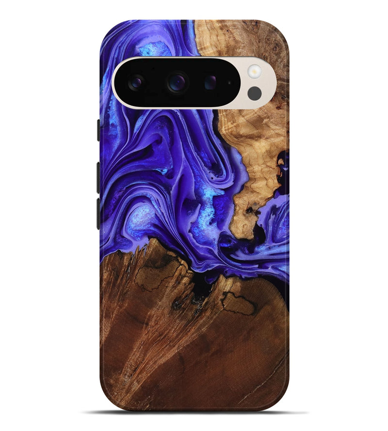 Pixel 9 Pro XL Wood Live Edge Phone Case - Nyomi (Purple, 801746)