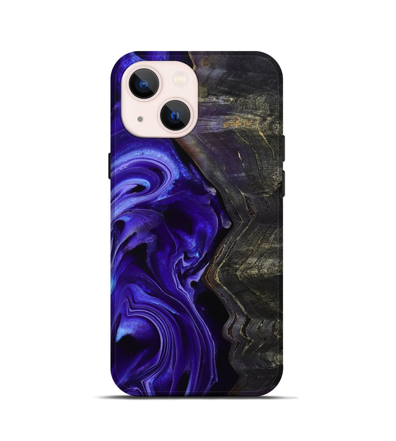 iPhone 13 mini Wood Live Edge Phone Case - Jami (Purple, 801747)