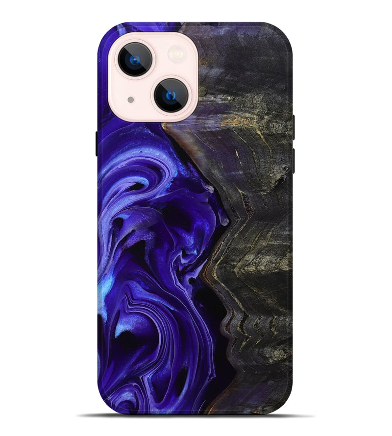 iPhone 14 Plus Wood Live Edge Phone Case - Jami (Purple, 801747)