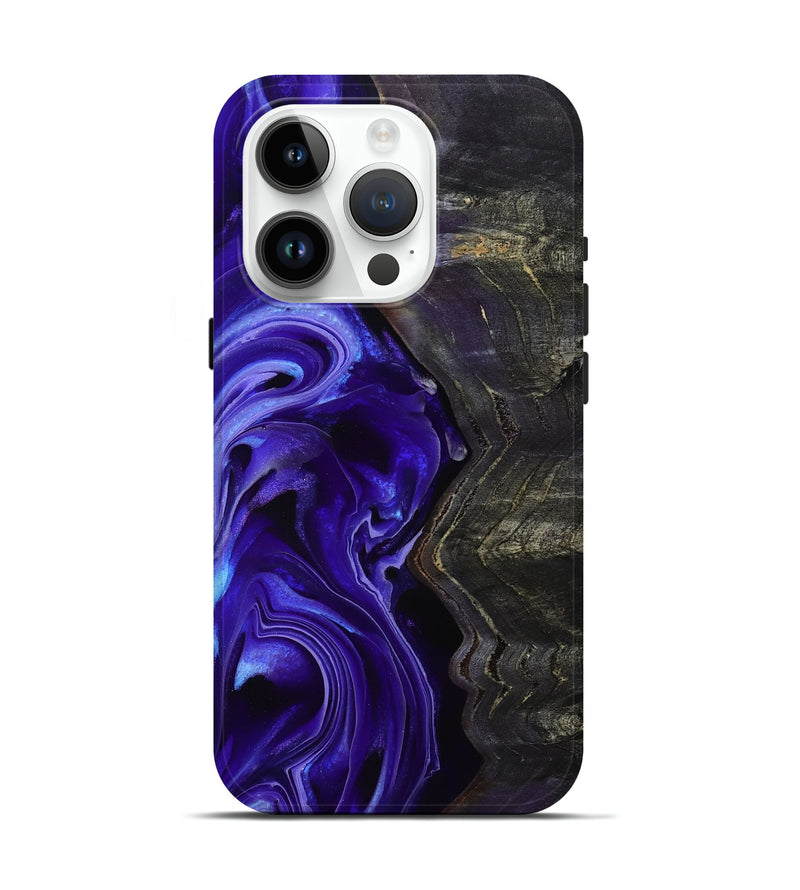 iPhone 15 Pro Wood Live Edge Phone Case - Jami (Purple, 801747)