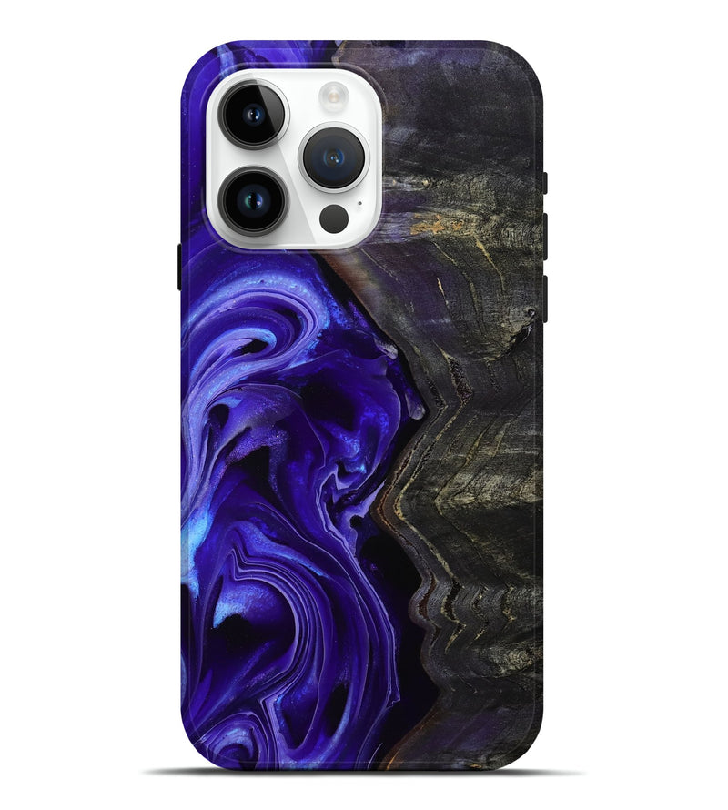 iPhone 15 Pro Max Wood Live Edge Phone Case - Jami (Purple, 801747)