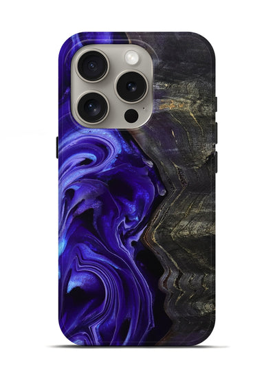 iPhone 16 Pro Wood Live Edge Phone Case - Jami (Purple, 801747)