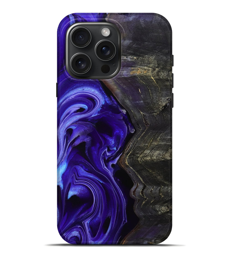 iPhone 16 Pro Max Wood Live Edge Phone Case - Jami (Purple, 801747)