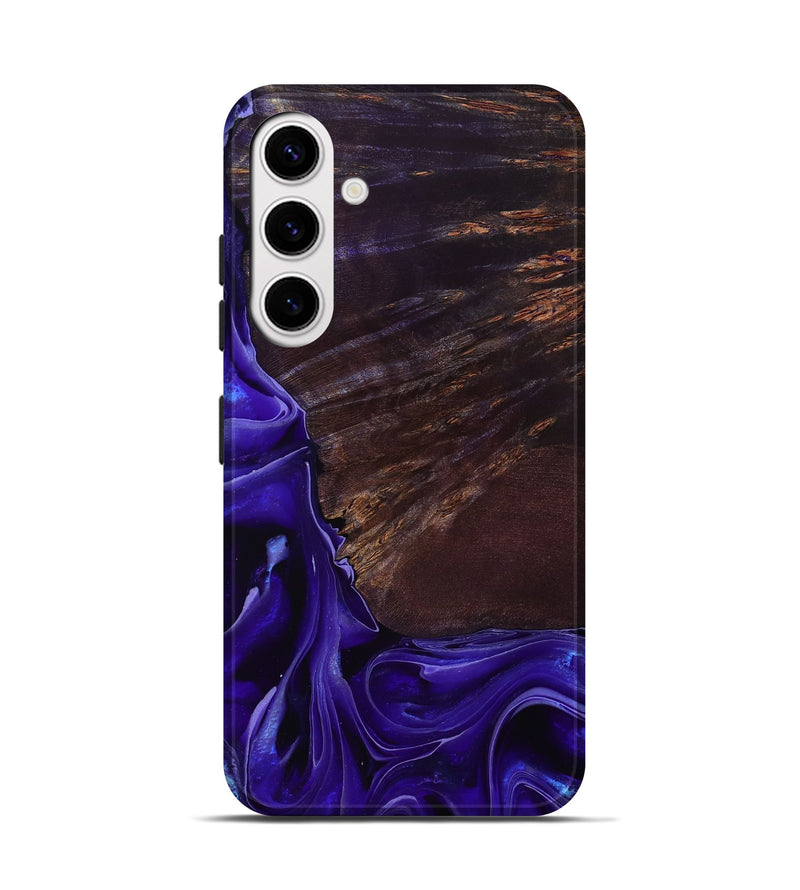Galaxy S25 Wood Live Edge Phone Case - Ezrah (Purple, 801748)