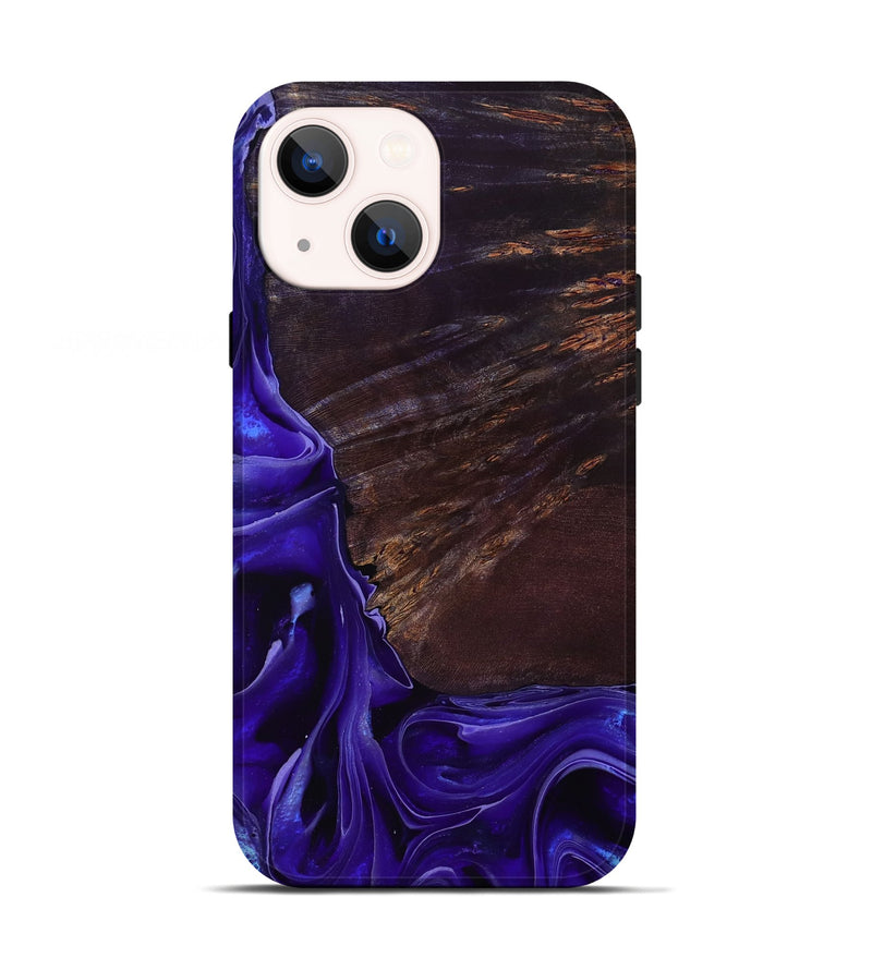 iPhone 13 Wood Live Edge Phone Case - Ezrah (Purple, 801748)