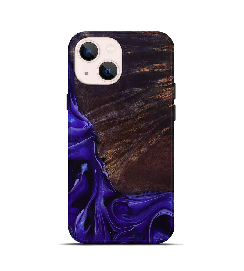 iPhone 13 mini Wood Live Edge Phone Case - Ezrah (Purple, 801748)