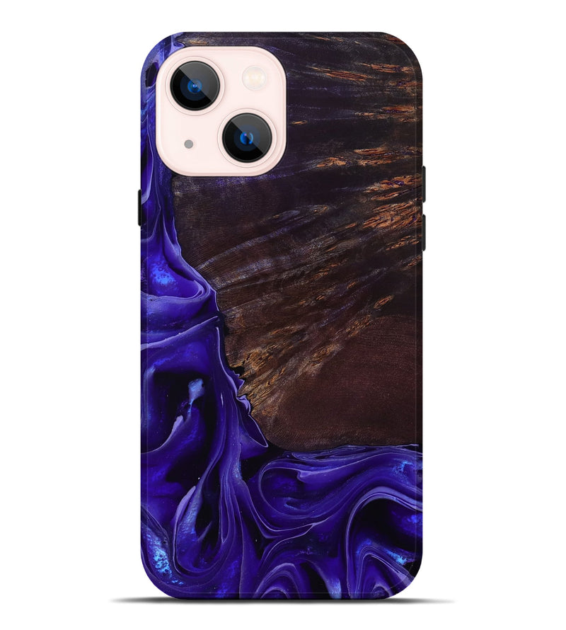iPhone 14 Plus Wood Live Edge Phone Case - Ezrah (Purple, 801748)