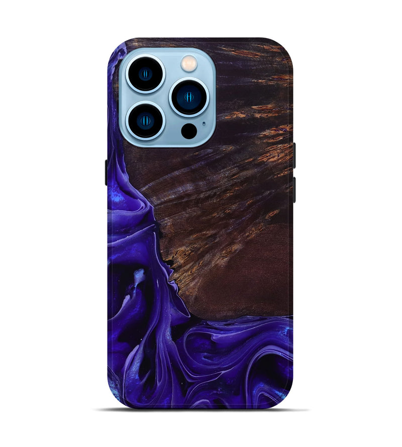 iPhone 14 Pro Wood Live Edge Phone Case - Ezrah (Purple, 801748)