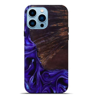 iPhone 14 Pro Max Wood Live Edge Phone Case - Ezrah (Purple, 801748)
