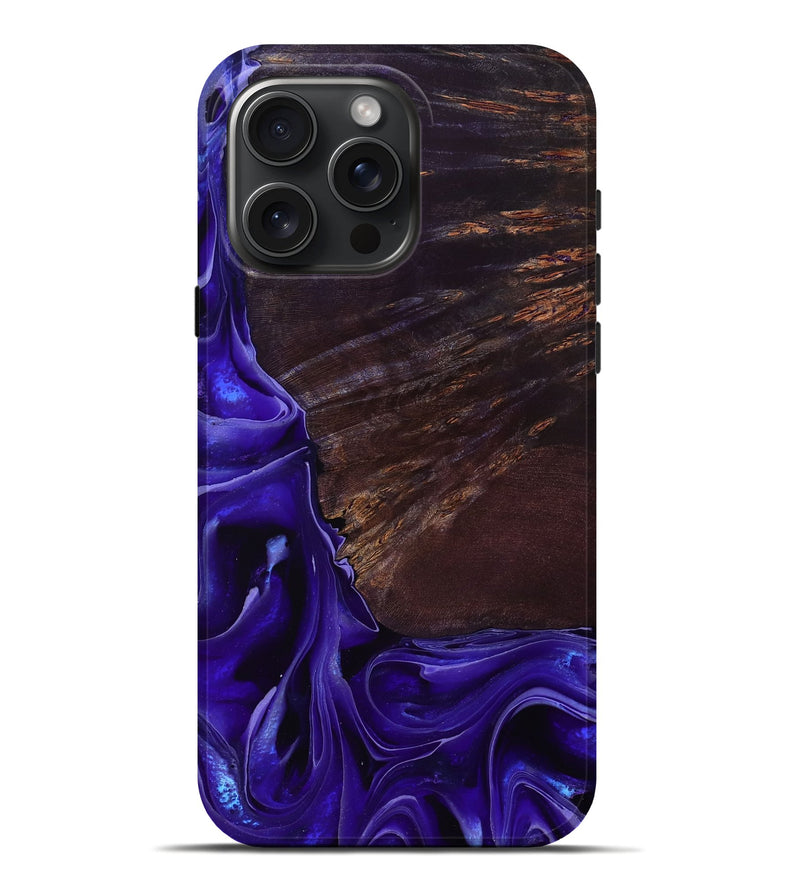 iPhone 16 Pro Max Wood Live Edge Phone Case - Ezrah (Purple, 801748)