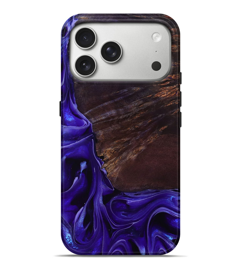 iPhone 17 Pro Max Wood Live Edge Phone Case - Ezrah (Purple, 801748)