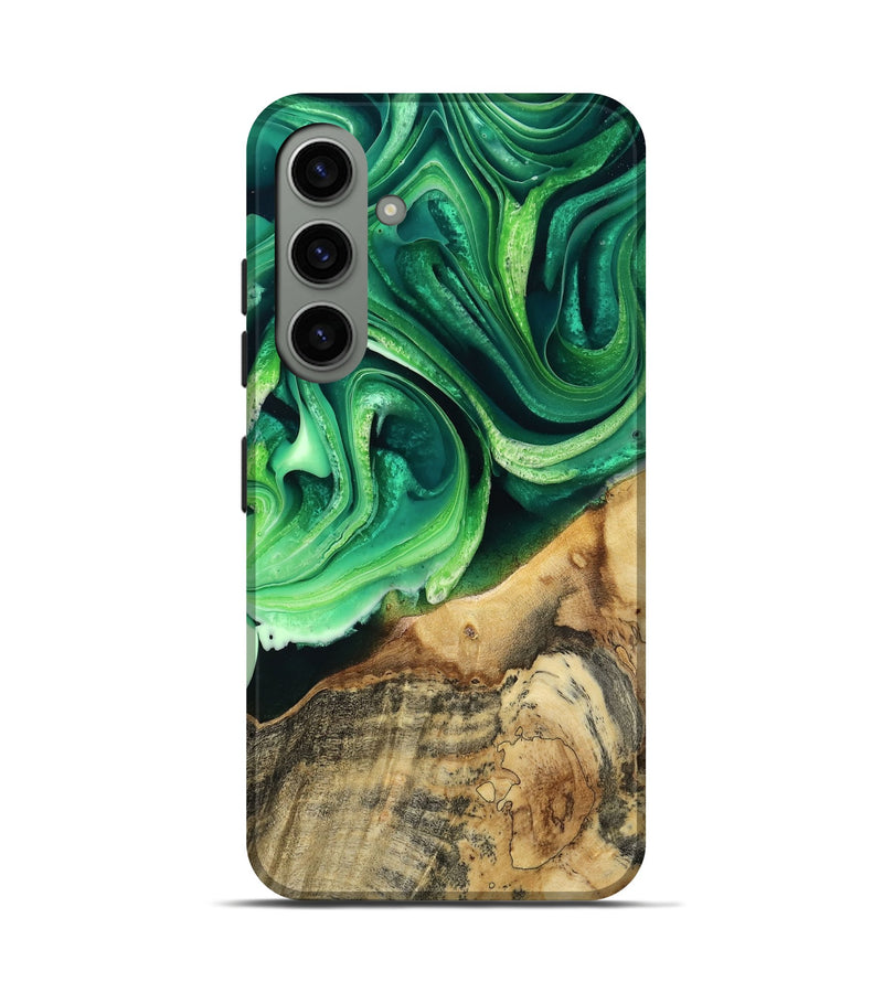 Galaxy S24 Wood Live Edge Phone Case - Wade (Green, 801749)
