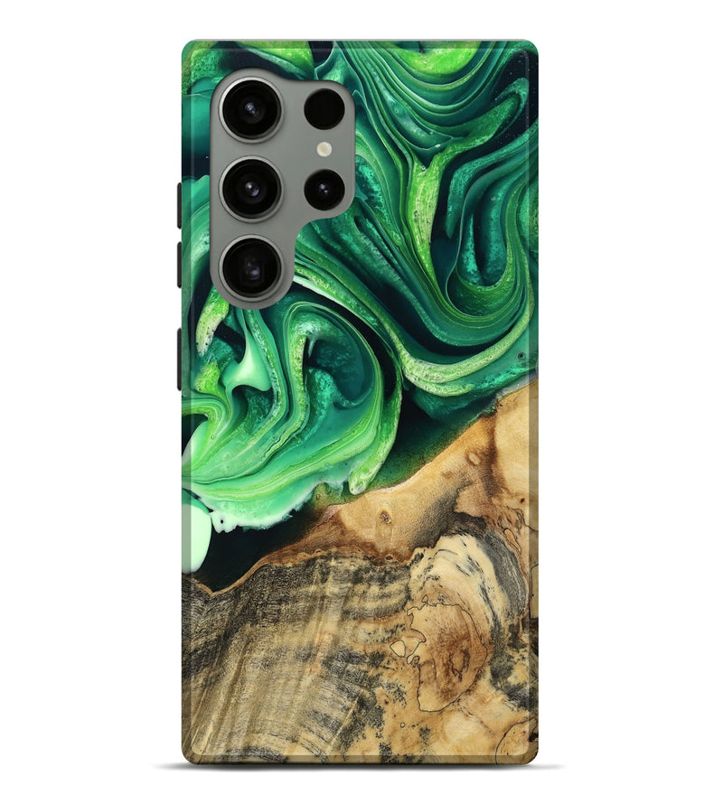 Galaxy S24 Ultra Wood Live Edge Phone Case - Wade (Green, 801749)