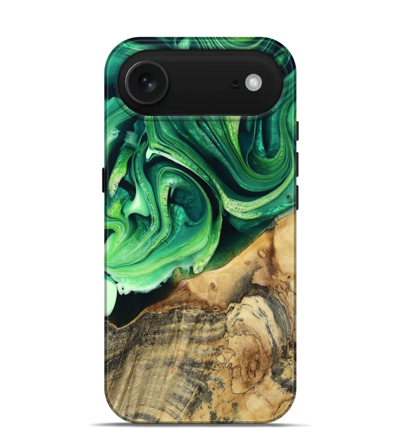 iPhone 17 Air Wood Live Edge Phone Case - Wade (Green, 801749)