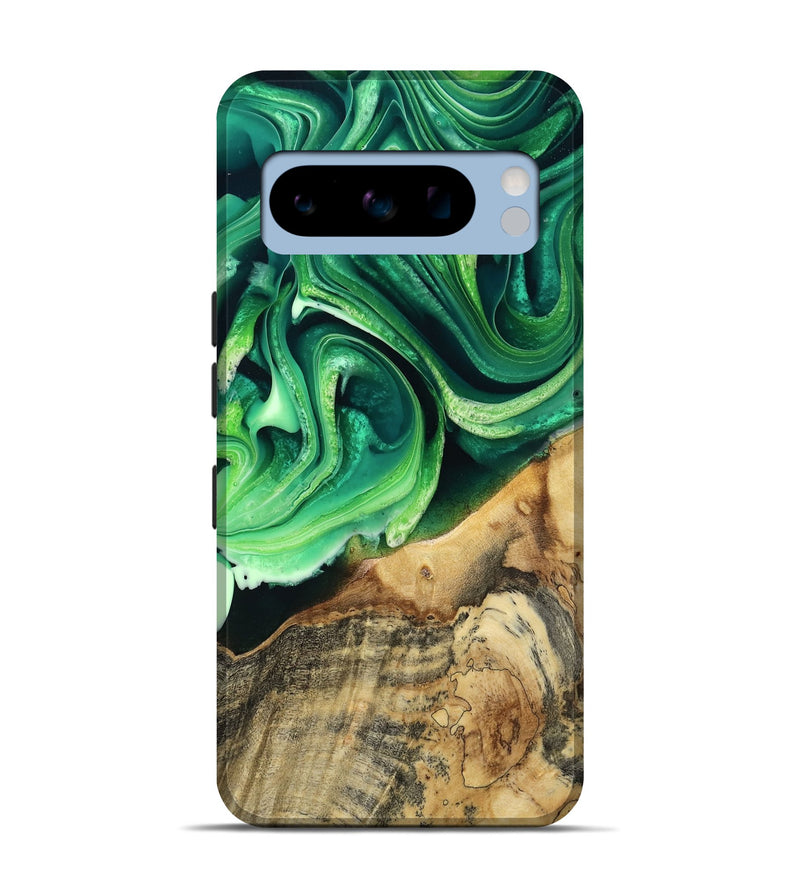 Pixel 8 Pro Wood Live Edge Phone Case - Wade (Green, 801749)
