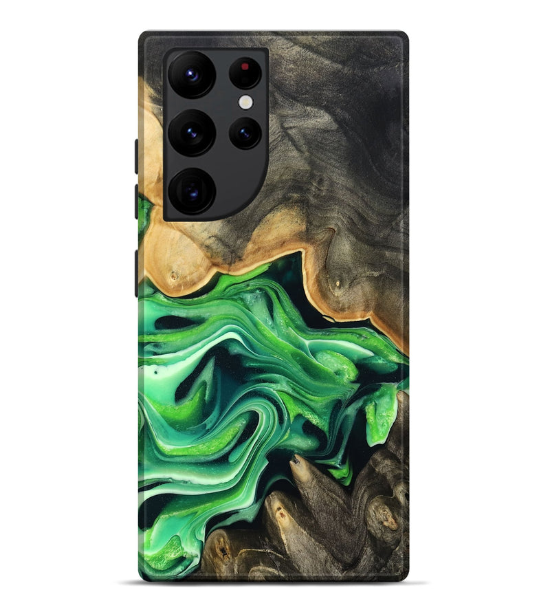 Galaxy S22 Ultra Wood Live Edge Phone Case - Marques (Green, 801750)
