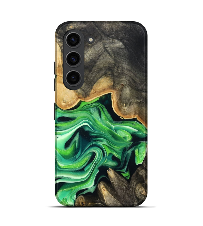 Galaxy S23 Wood Live Edge Phone Case - Marques (Green, 801750)