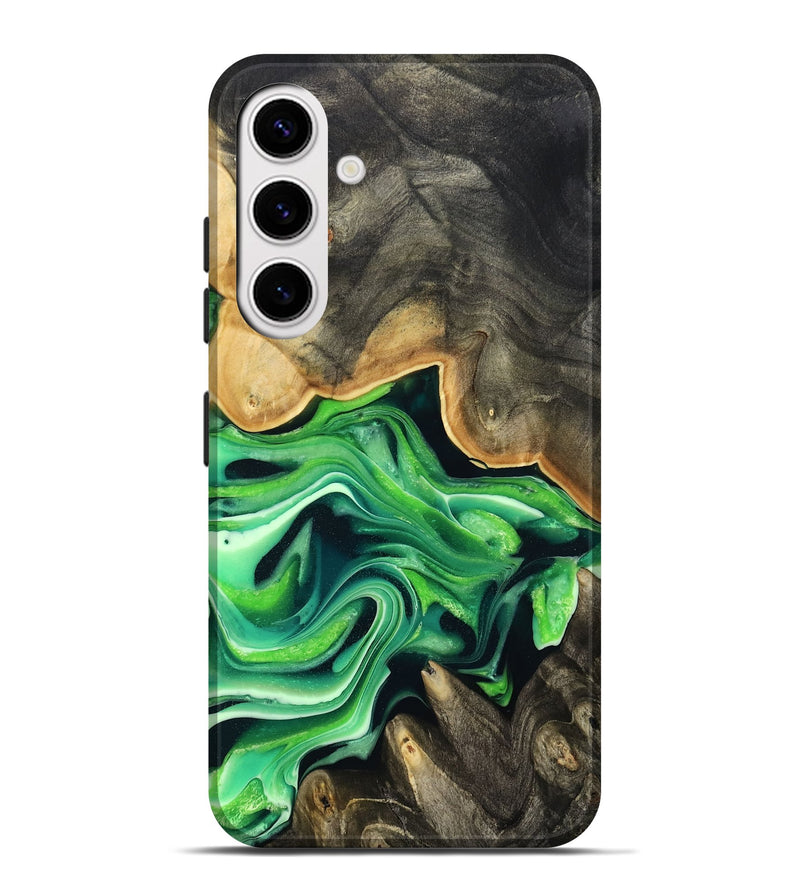 Galaxy S25 Plus Wood Live Edge Phone Case - Marques (Green, 801750)