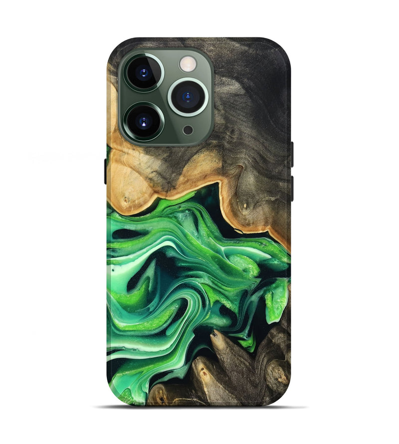 iPhone 13 Pro Wood Live Edge Phone Case - Marques (Green, 801750)