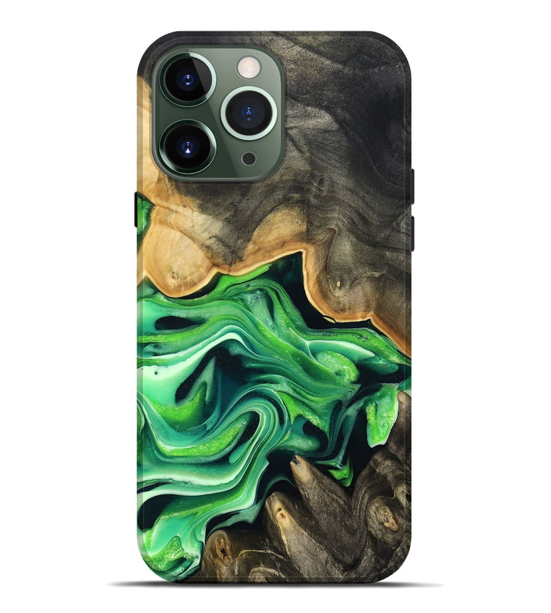 iPhone 13 Pro Max Wood Live Edge Phone Case - Marques (Green, 801750)