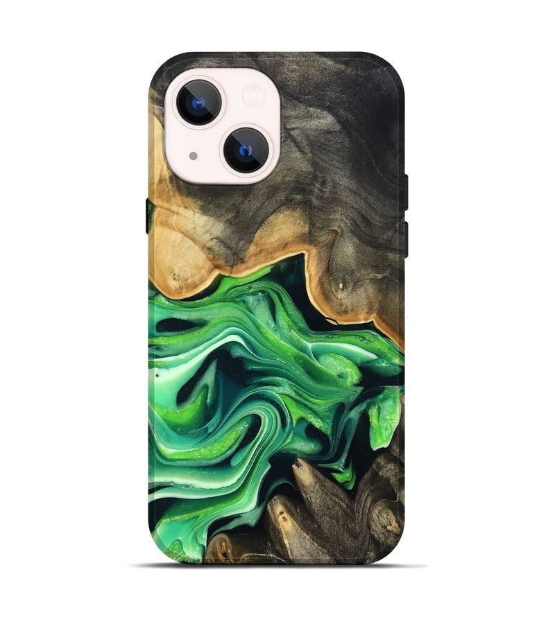 iPhone 14 Wood Live Edge Phone Case - Marques (Green, 801750)