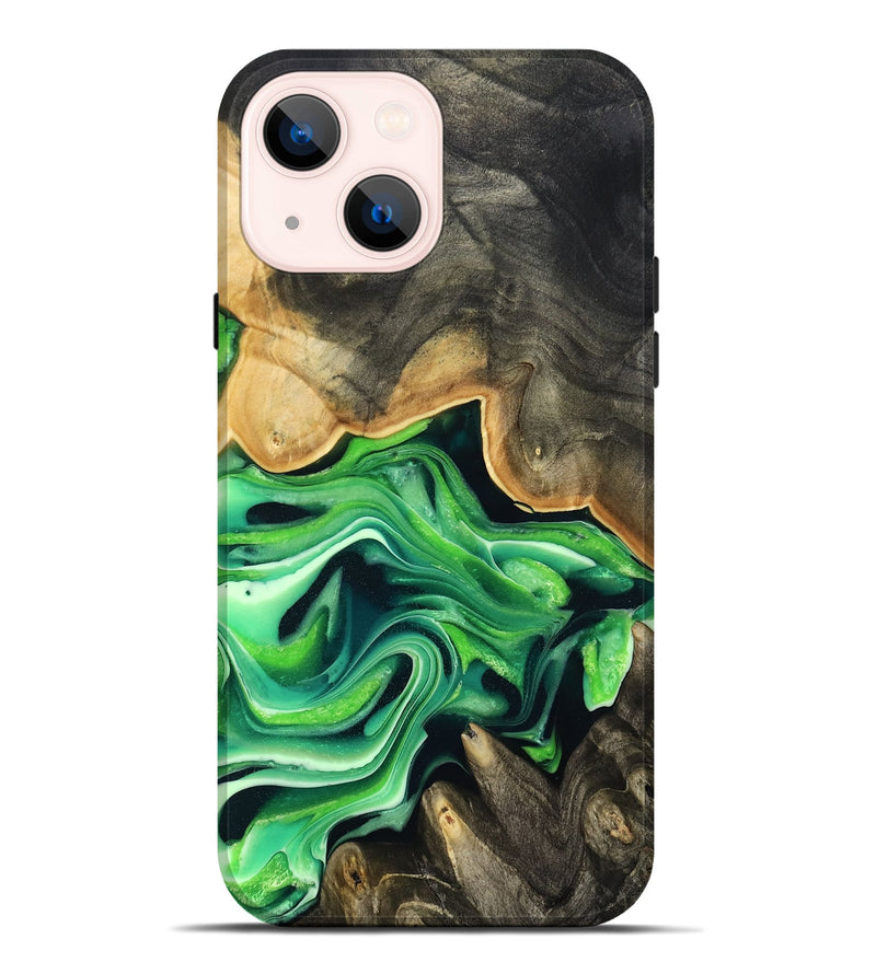 iPhone 14 Plus Wood Live Edge Phone Case - Marques (Green, 801750)