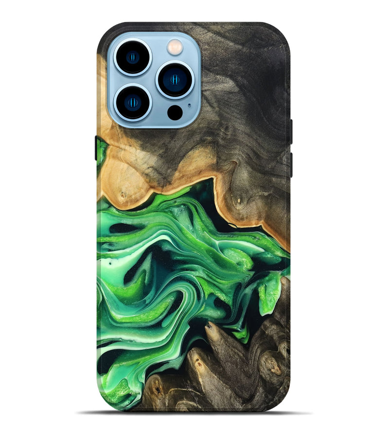 iPhone 14 Pro Max Wood Live Edge Phone Case - Marques (Green, 801750)