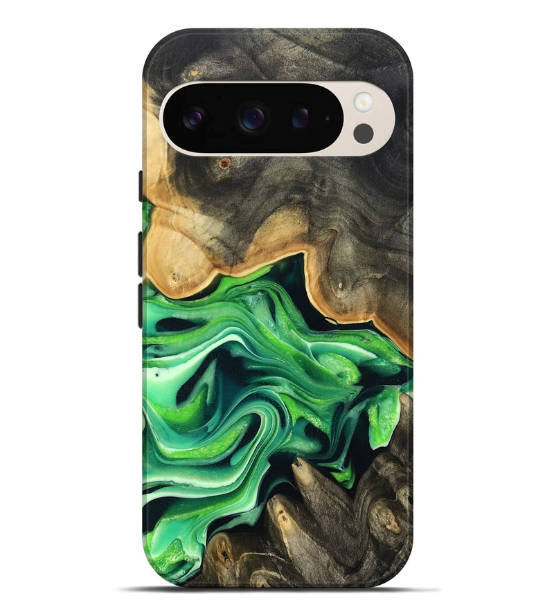 Pixel 9 Pro XL Wood Live Edge Phone Case - Marques (Green, 801750)