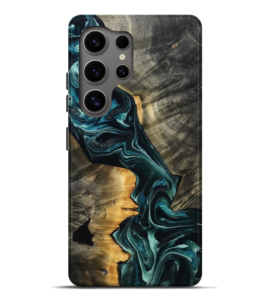 Galaxy S25 Ultra Wood Live Edge Phone Case - Misti (Blue, 801751)