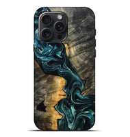 iPhone 16 Pro Max Wood Live Edge Phone Case - Misti (Blue, 801751)