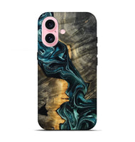 iPhone 17 Wood Live Edge Phone Case - Misti (Blue, 801751)