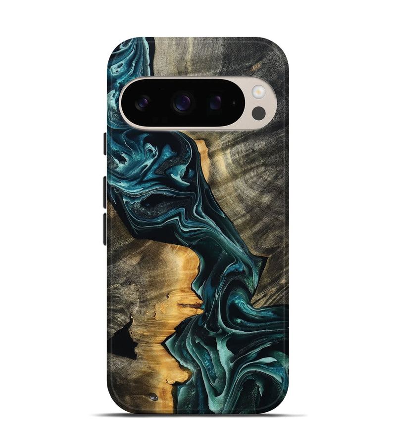 Pixel 10 Pro Wood Live Edge Phone Case - Misti (Blue, 801751)