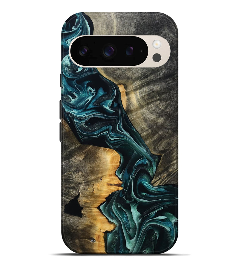Pixel 10 Pro XL Wood Live Edge Phone Case - Misti (Blue, 801751)