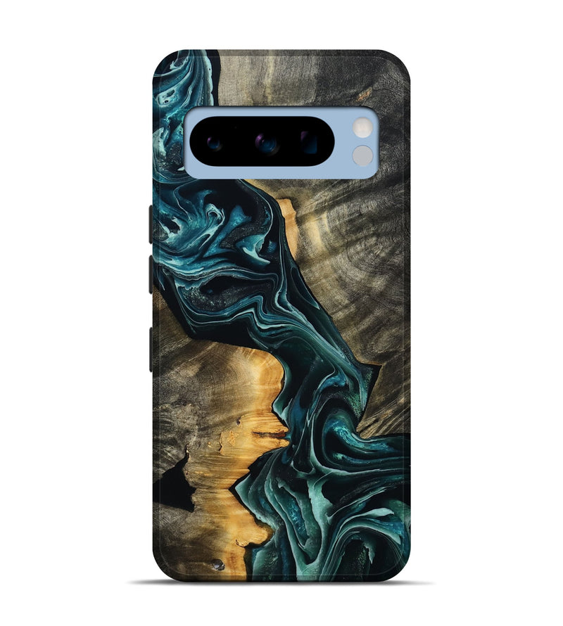 Pixel 8 Pro Wood Live Edge Phone Case - Misti (Blue, 801751)