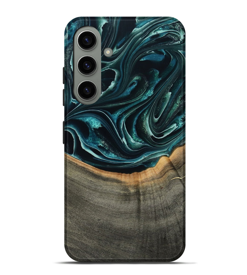 Galaxy S24 Plus Wood Live Edge Phone Case - Birdie (Green, 801752)