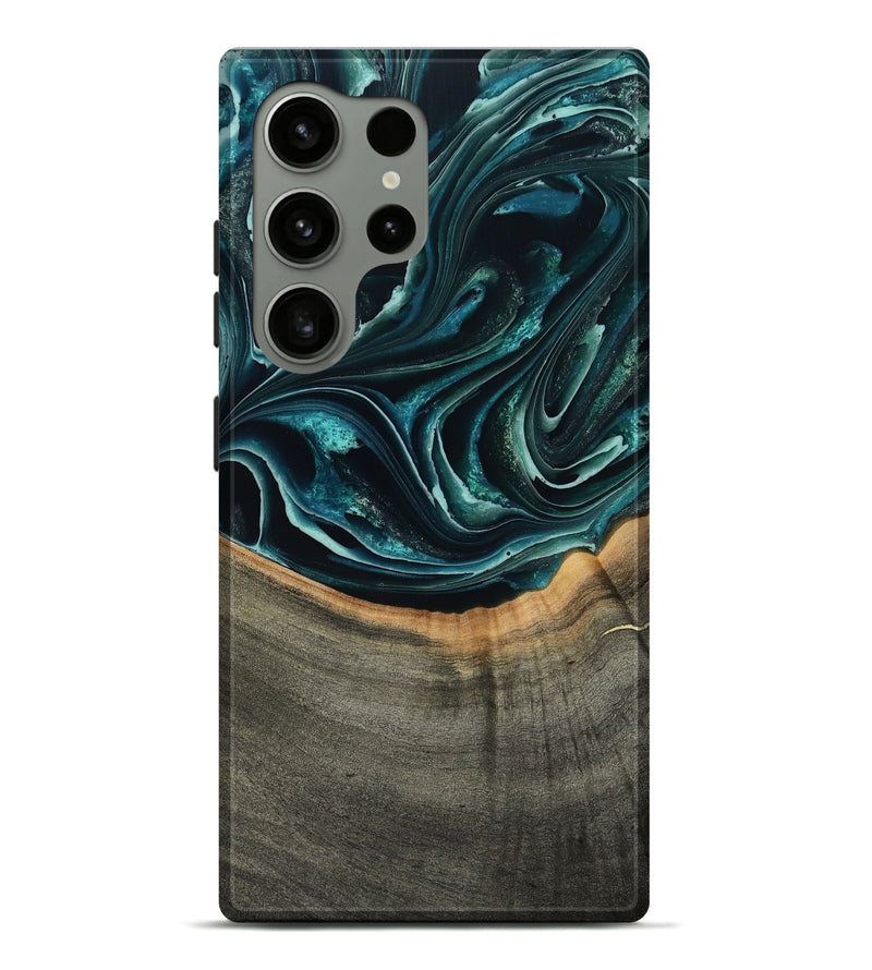 Galaxy S24 Ultra Wood Live Edge Phone Case - Birdie (Green, 801752)