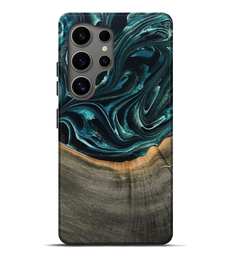 Galaxy S25 Ultra Wood Live Edge Phone Case - Birdie (Green, 801752)