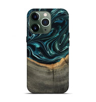 iPhone 13 Pro Wood Live Edge Phone Case - Birdie (Green, 801752)