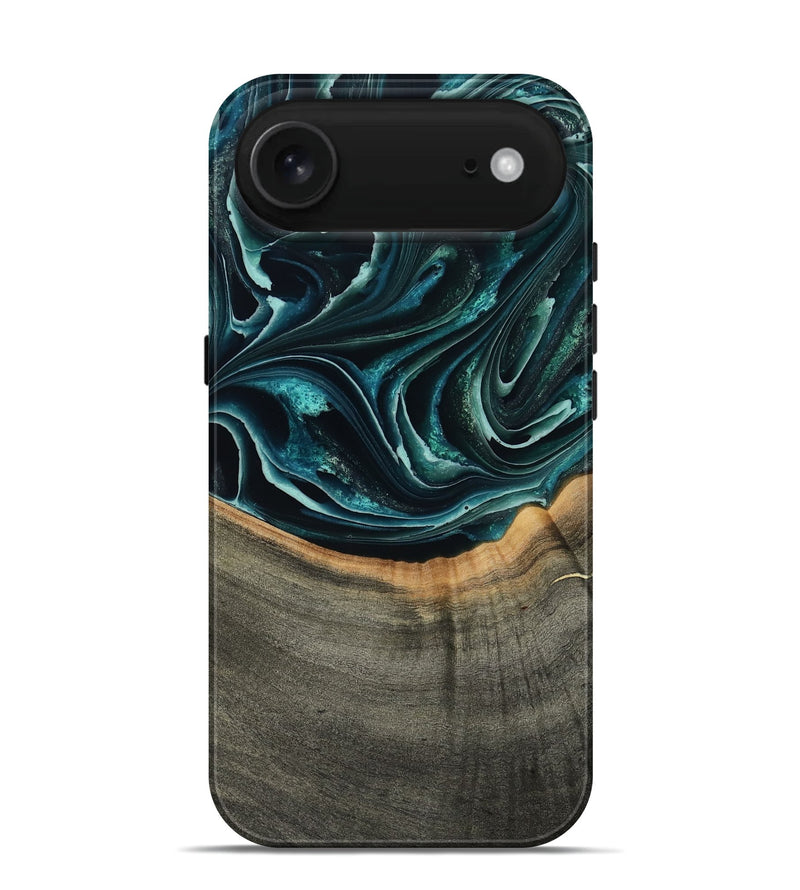 iPhone 17 Air Wood Live Edge Phone Case - Birdie (Green, 801752)