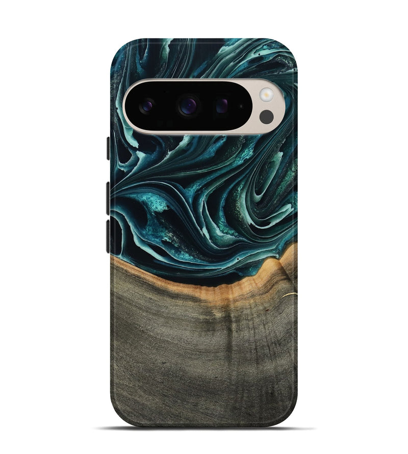Pixel 10 Pro Wood Live Edge Phone Case - Birdie (Green, 801752)