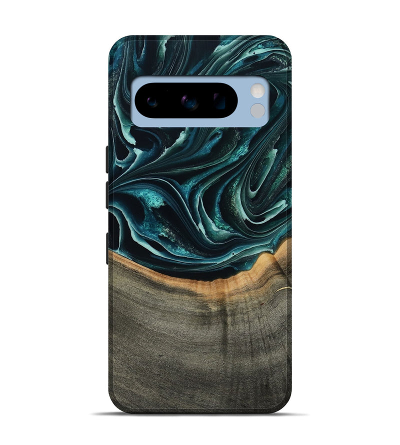 Pixel 8 Pro Wood Live Edge Phone Case - Birdie (Green, 801752)