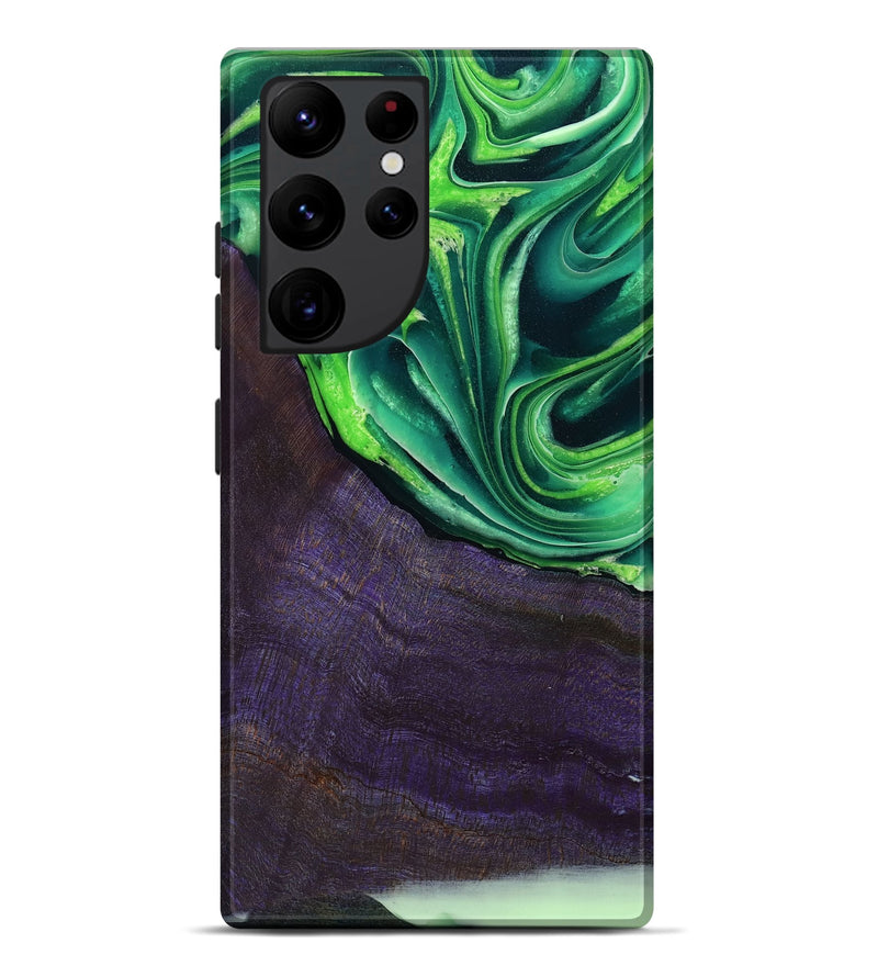 Galaxy S22 Ultra Wood Live Edge Phone Case - Bjorn (Green, 801753)