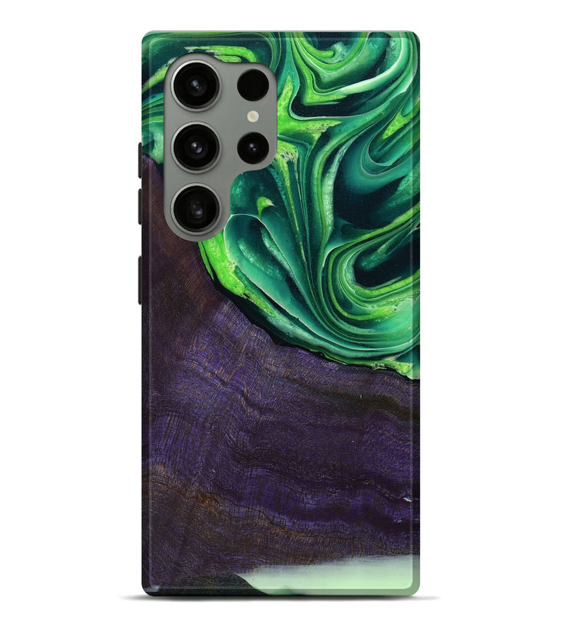 Galaxy S24 Ultra Wood Live Edge Phone Case - Bjorn (Green, 801753)